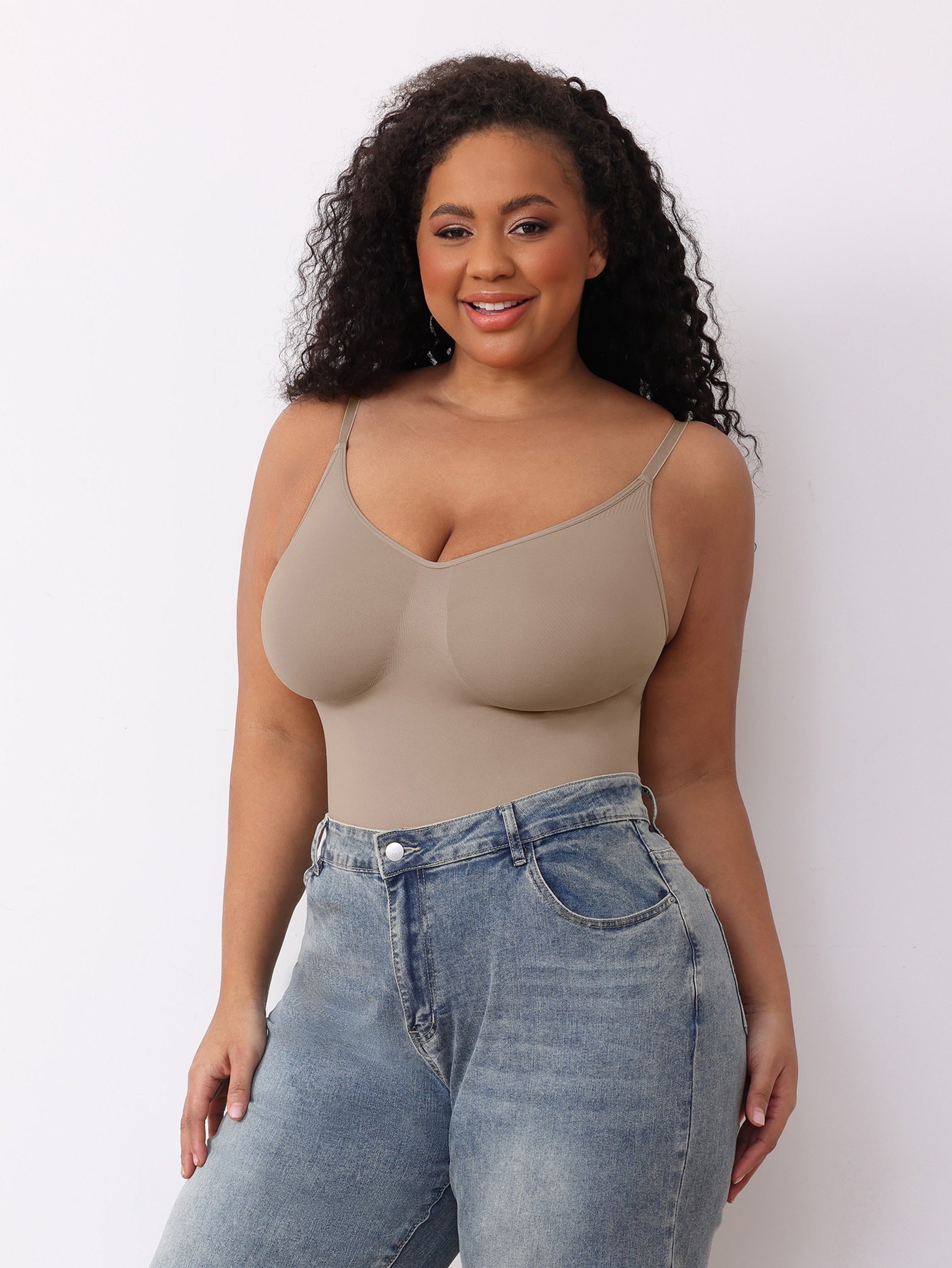 Womens Seamless Shapewear Bodysuit Romper - Full Body Shaper Jumpsuit